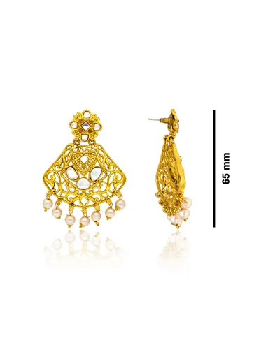 Antique Dangler Earrings in Gold finish - ABN107