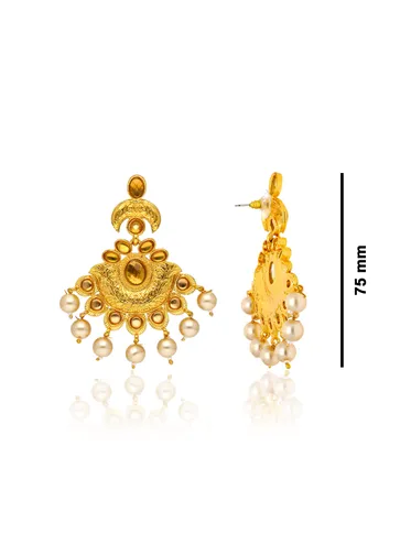 Antique Long Earrings in Gold finish - ABN109