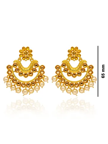 Antique Chandbali Earrings in Gold finish - ABN114