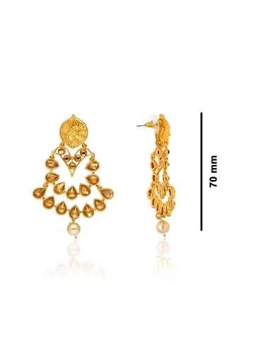 Antique Long Earrings in Gold finish - ABN145
