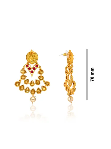 Antique Long Earrings in Gold finish - ABN144