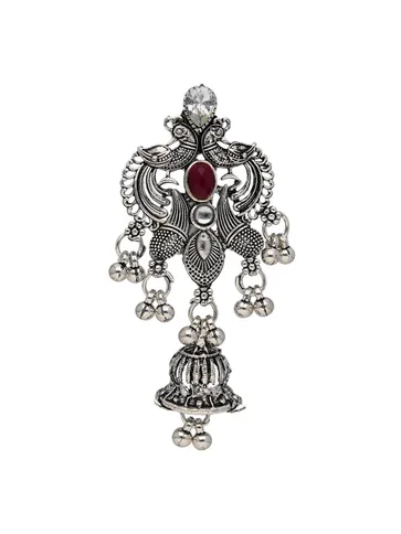 Antique Saree Pins in Oxidised Silver finish - CNB37963