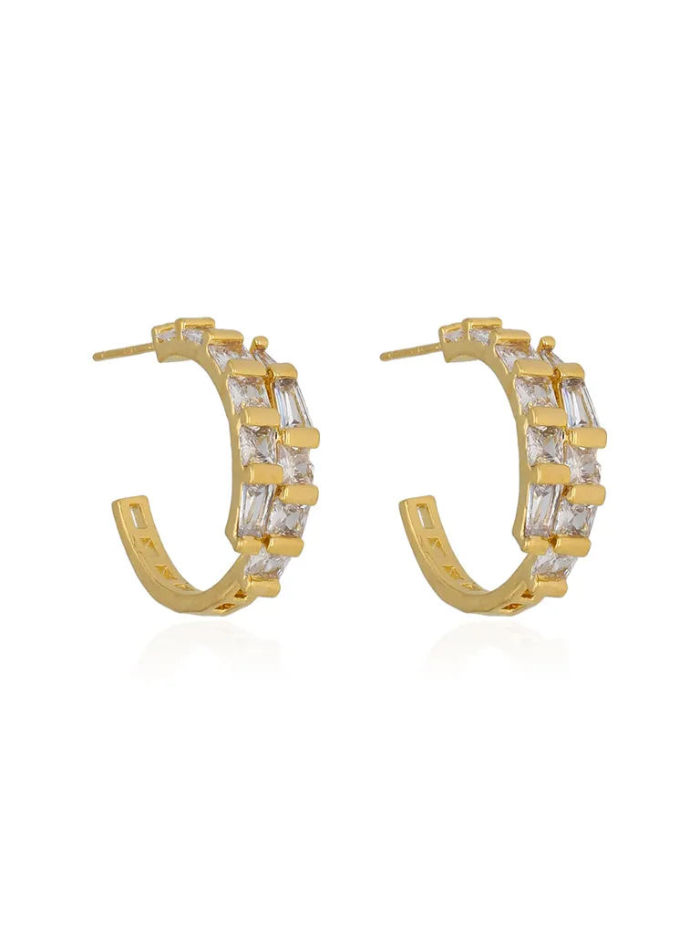 AD / CZ Bali / Hoops in Gold finish - CNB36555