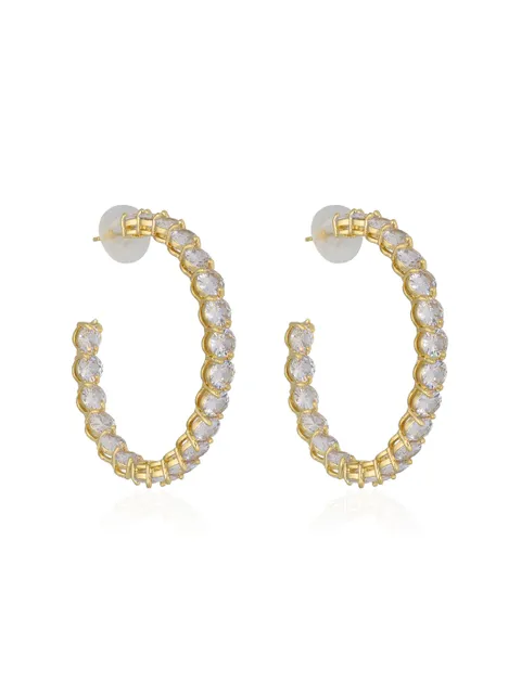 AD / CZ Bali / Hoops in Gold finish - CNB36558
