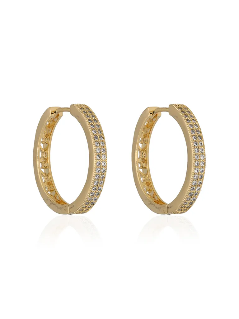 AD / CZ Bali / Hoops in Gold finish - CNB36571