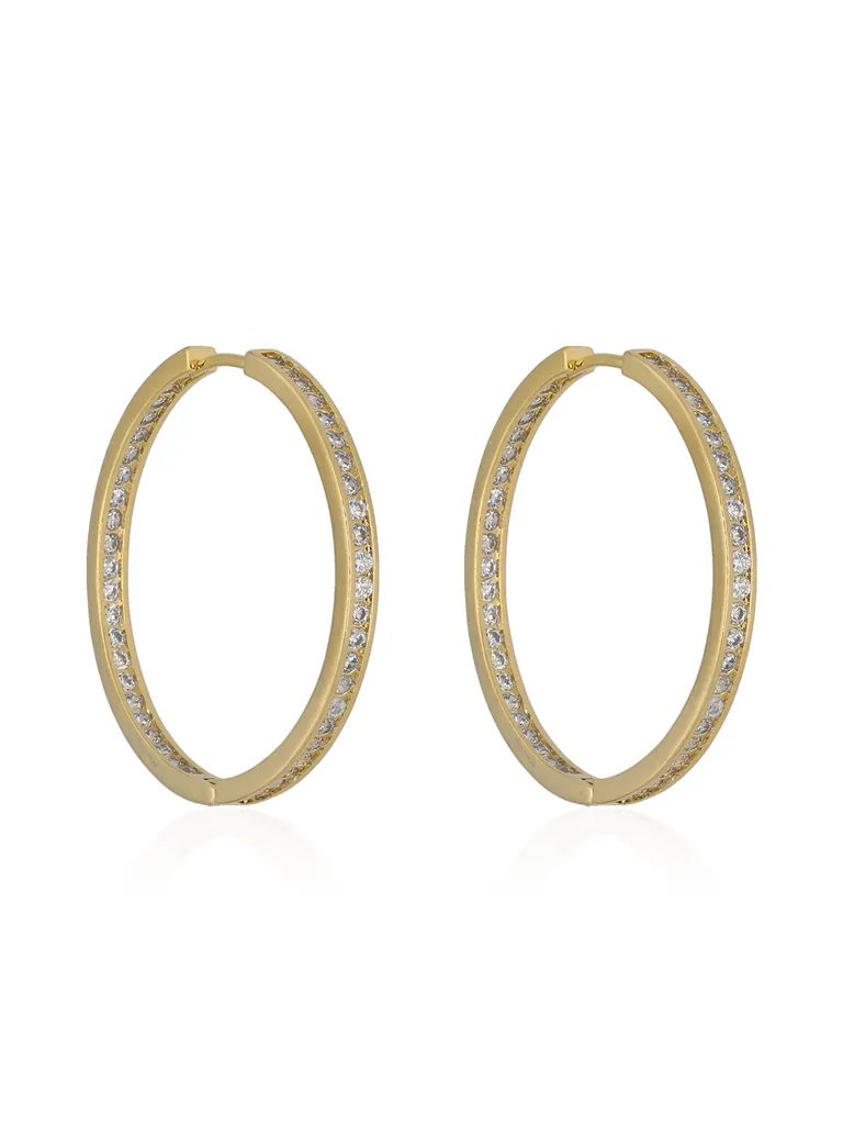 AD / CZ Bali / Hoops in Gold finish - CNB36569