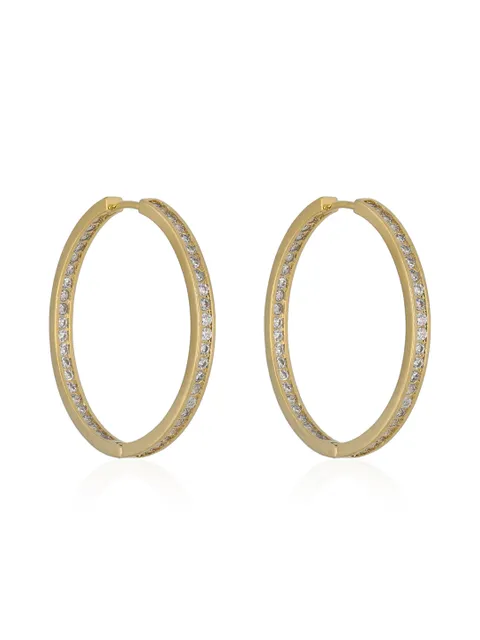 AD / CZ Bali / Hoops in Gold finish - CNB36569