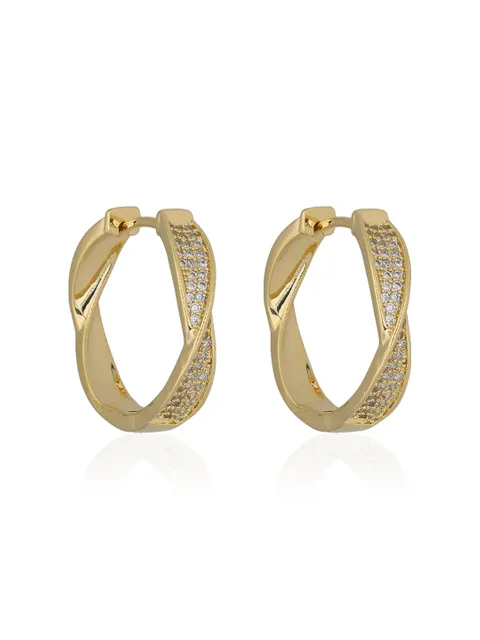 AD / CZ Bali / Hoops in Gold finish - CNB36573
