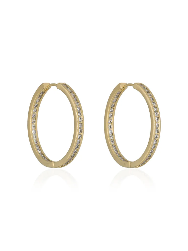 AD / CZ Bali / Hoops in Gold finish - CNB36577