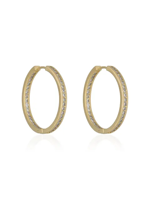 AD / CZ Bali / Hoops in Gold finish - CNB36577