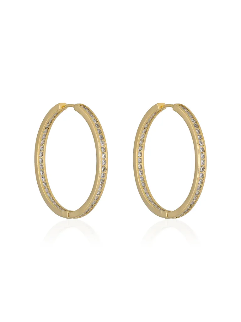 AD / CZ Bali / Hoops in Gold finish - CNB36579
