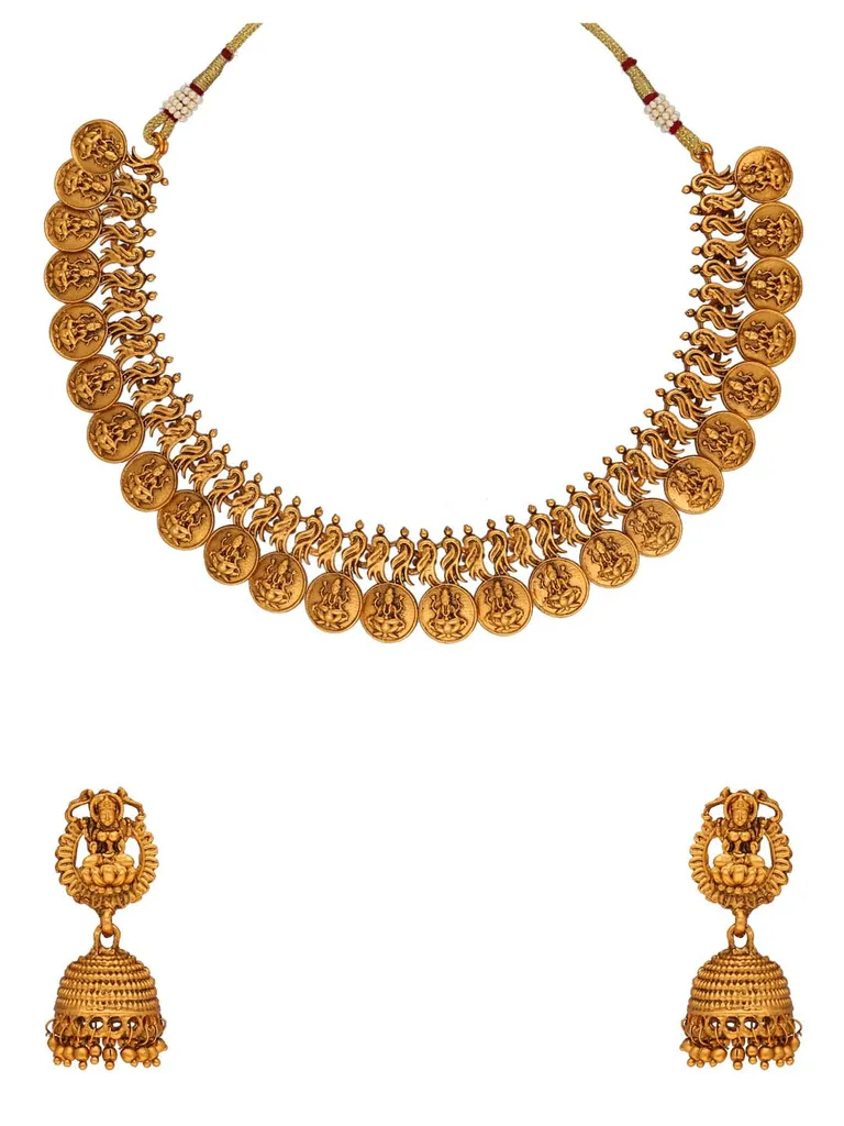 Temple Necklace Set in Gold finish - RNK23