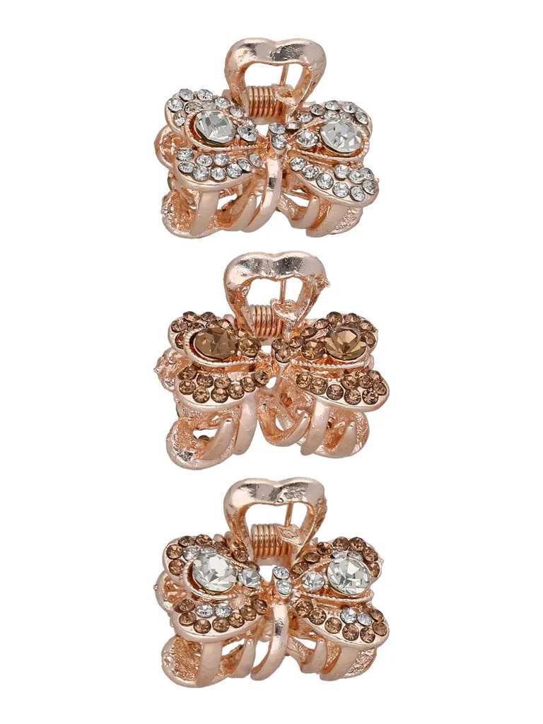 Fancy Butterfly Clip in Rose Gold finish - CNB37141