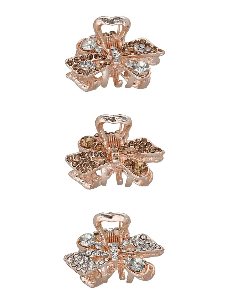 Fancy Butterfly Clip in Rose Gold finish - CNB37159