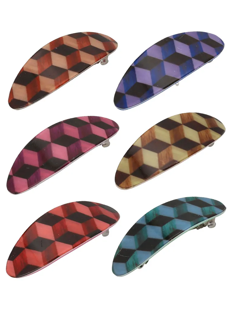 Printed Hair Clip in Assorted color - KIN55B