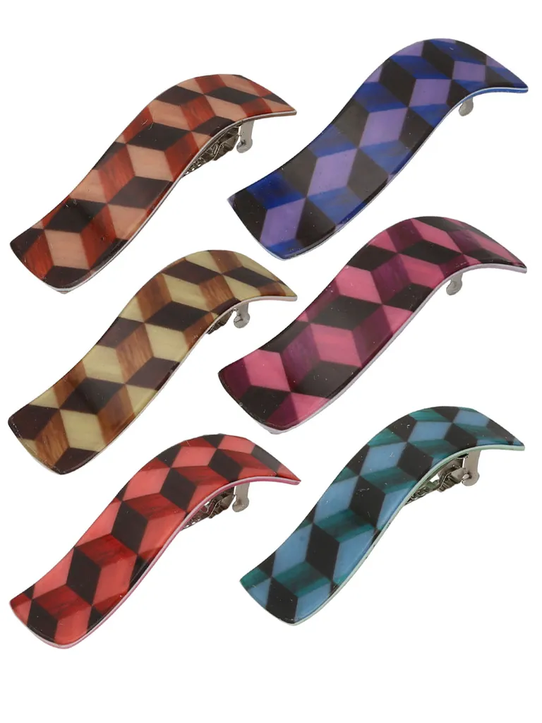 Printed Hair Clip in Assorted color - KIN55C
