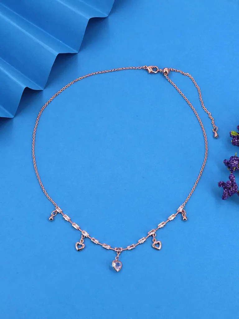 Western Necklace in Rose Gold finish - CNB37840