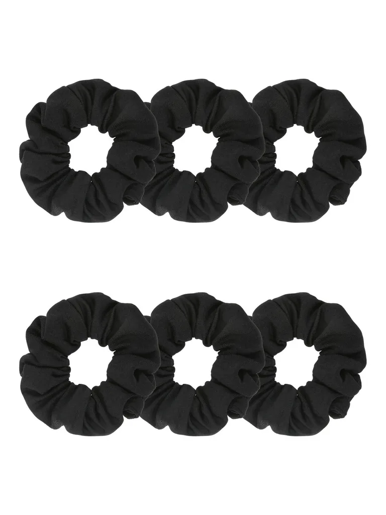 Plain Scrunchies in Black color - BHE1001