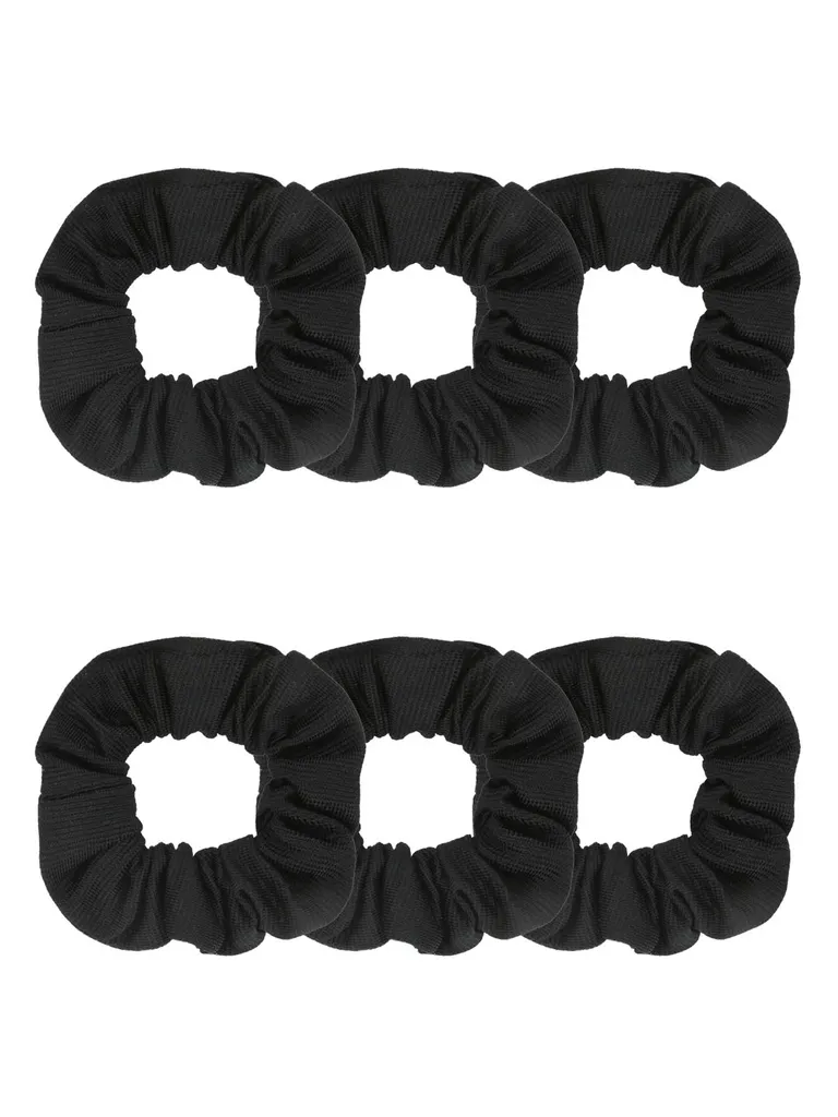Plain Scrunchies in Black color - BHE2619