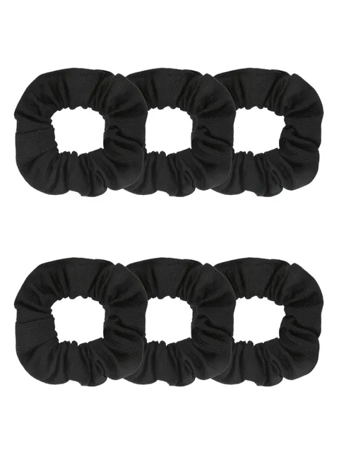 Plain Scrunchies in Black color - BHE2619