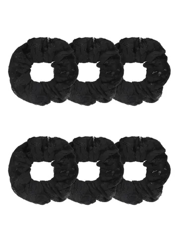 Plain Scrunchies in Black color - BHE2588