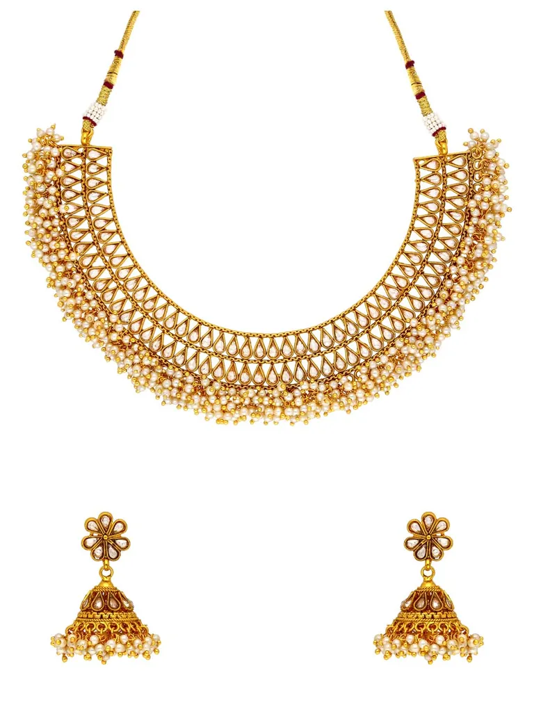 Reverse AD Necklace Set in Gold finish - AMN304