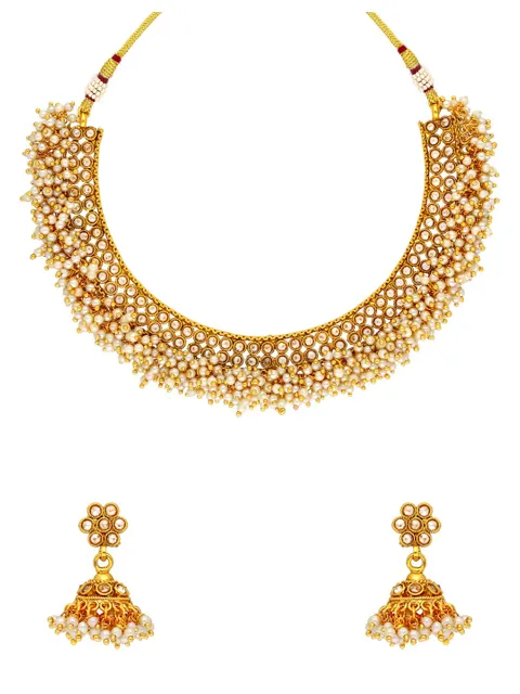 Reverse AD Necklace Set in Gold finish - AMN305