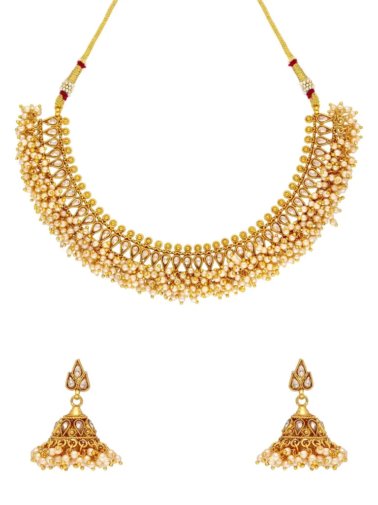 Reverse AD Necklace Set in Gold finish - AMN309