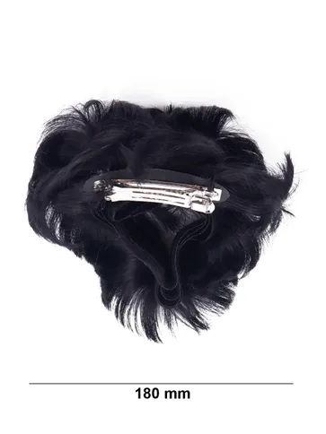 Plain Hair Clip in Black color and Rhodium finish - Y-30A