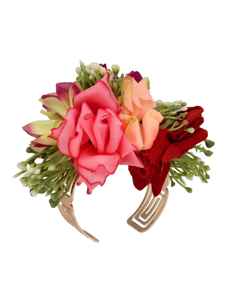 Floral Kada Bracelet in Rose Gold finish - CNB37990