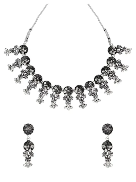 Necklace Set in Oxidised Silver finish - SWJ865