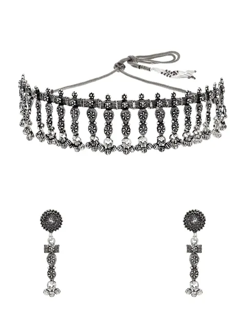 Necklace Set in Oxidised Silver finish - SWJ863