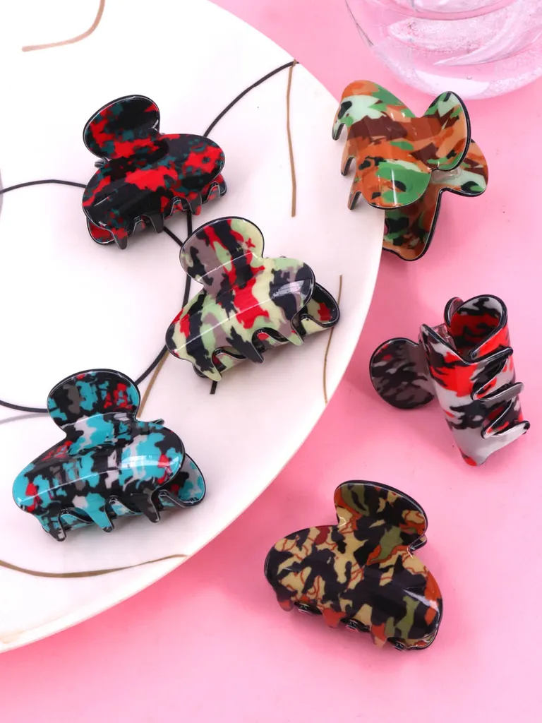Printed Butterfly Clip in Assorted color - CNB35587