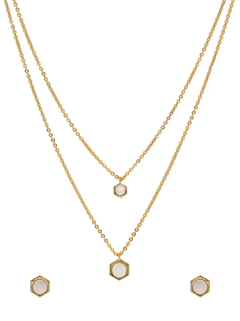 Western Pendant Set in Gold finish - CNB37772