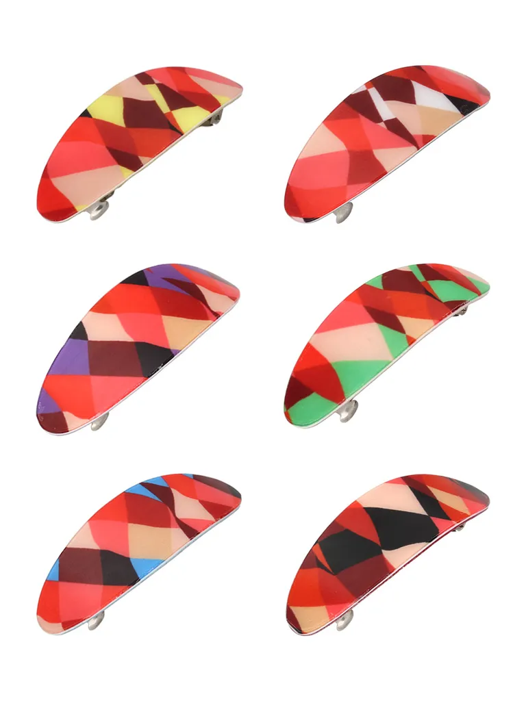 Printed Hair Clip in Assorted color - CNB37129