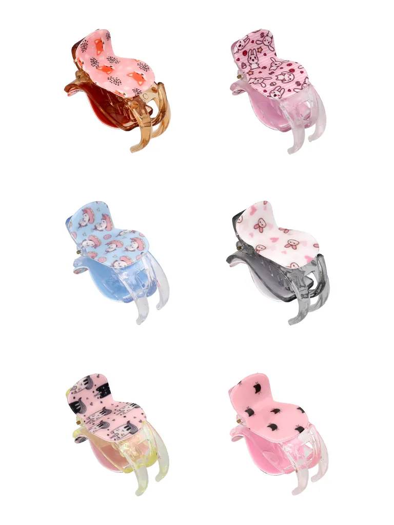 Printed Butterfly Clip in Assorted color - CNB38257