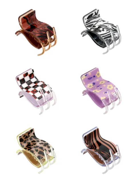 Printed Butterfly Clip in Assorted color - CNB38274