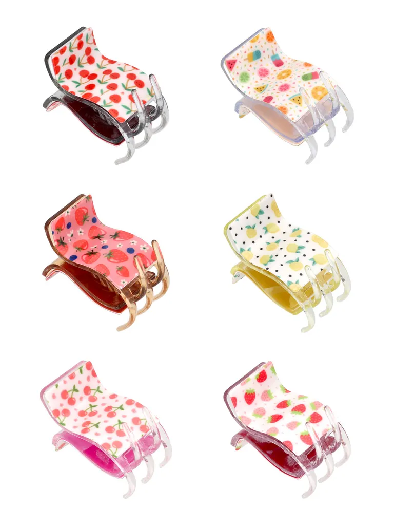 Printed Butterfly Clip in Assorted color - CNB38277