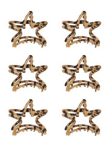Printed Butterfly Clip in Brown color - CNB37110