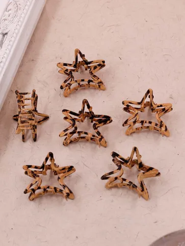 Printed Butterfly Clip in Brown color - CNB37110