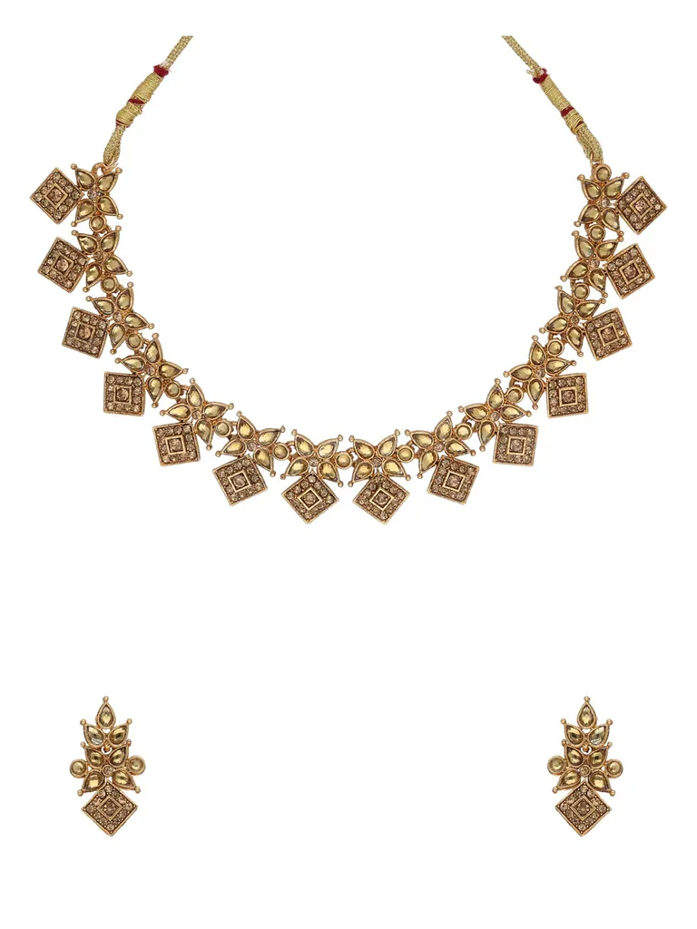 Traditional Necklace Set in Gold finish - KOT130