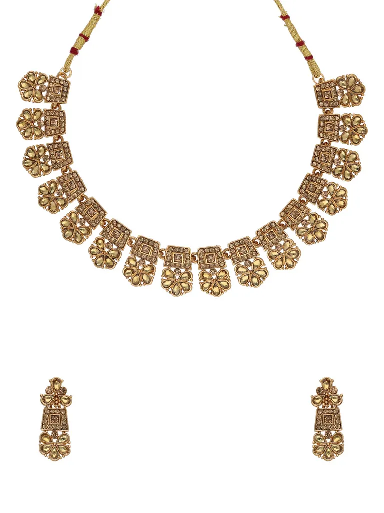 Traditional Necklace Set in Gold finish - KOT128