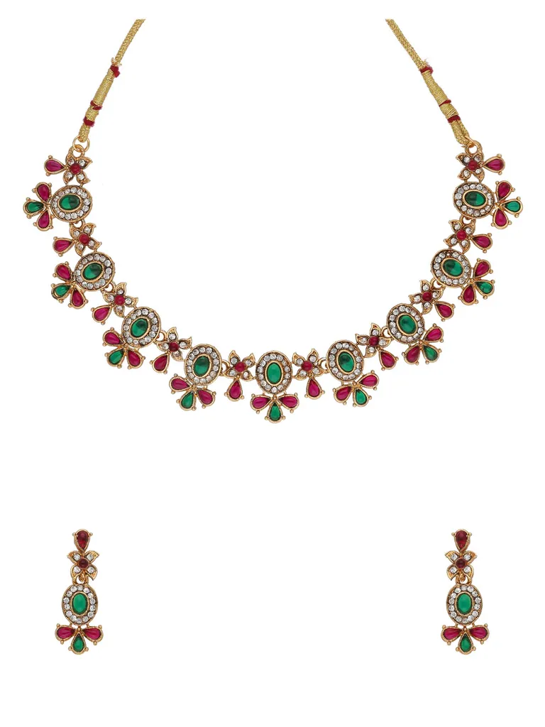 Traditional Necklace Set in Gold finish - KOT126