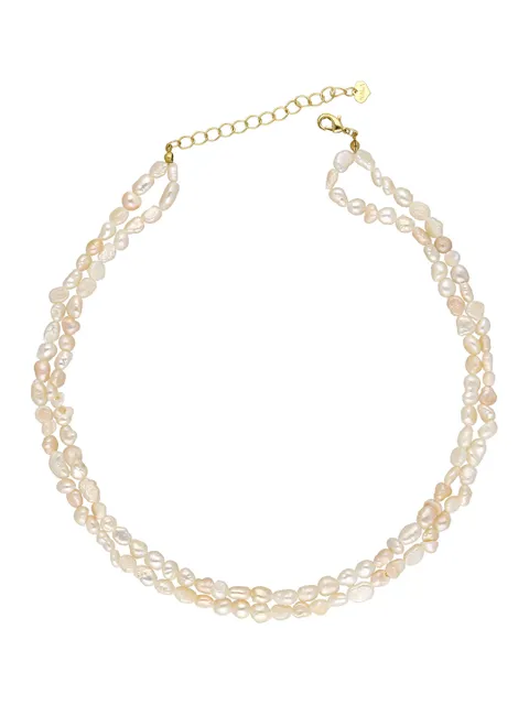 Freshwater Pearls Mala in Gold finish - CNB37809