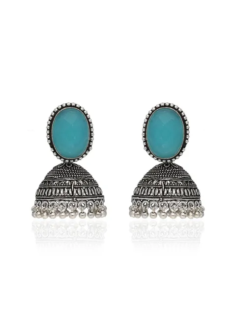 Jhumka Earrings in Oxidised Silver finish - CNB39303