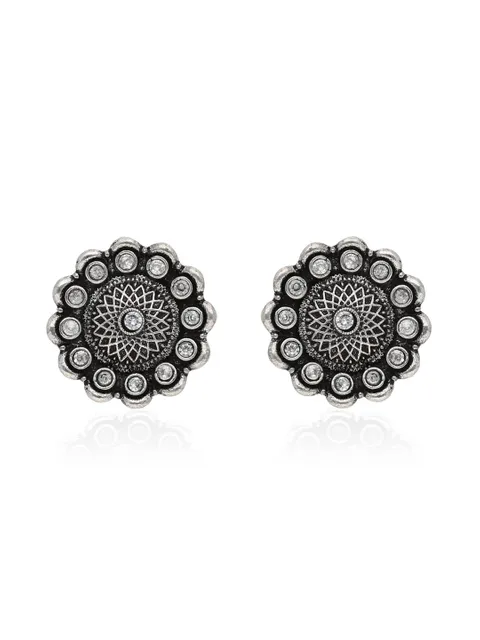 Tops / Studs in Oxidised Silver finish - DEJ1086WH