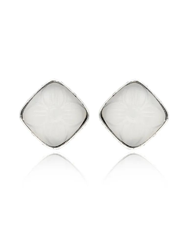 Tops / Studs in Oxidised Silver finish - DEJ1034WH