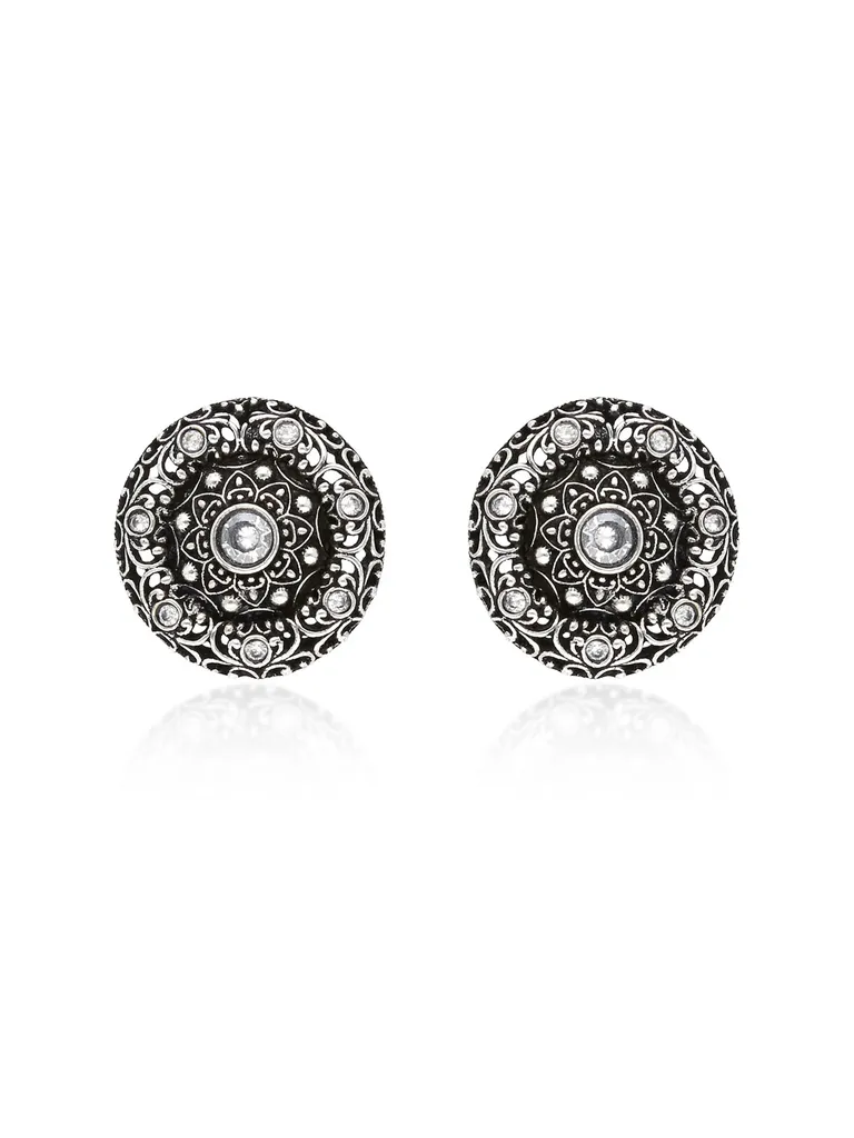 Tops / Studs in Oxidised Silver finish - DEJ1088WH