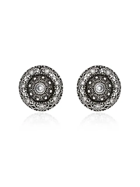 Tops / Studs in Oxidised Silver finish - DEJ1088WH