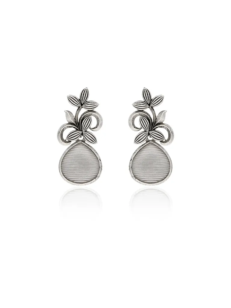 Dangler Earrings in Oxidised Silver finish - SHA3588GY